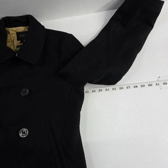 J. Crew Bayswater Wool Peacoat‎ Thinsulate Insulation Black Size S - Picture 3 of 8